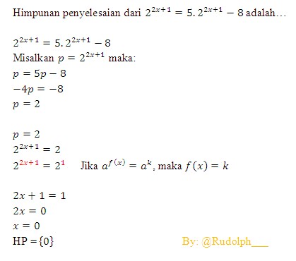 Soal matematika eksponensial